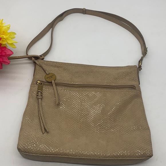 margot Handbags - Margot Tan Snakeskin Leather Crossbody Bag. MCB2710A